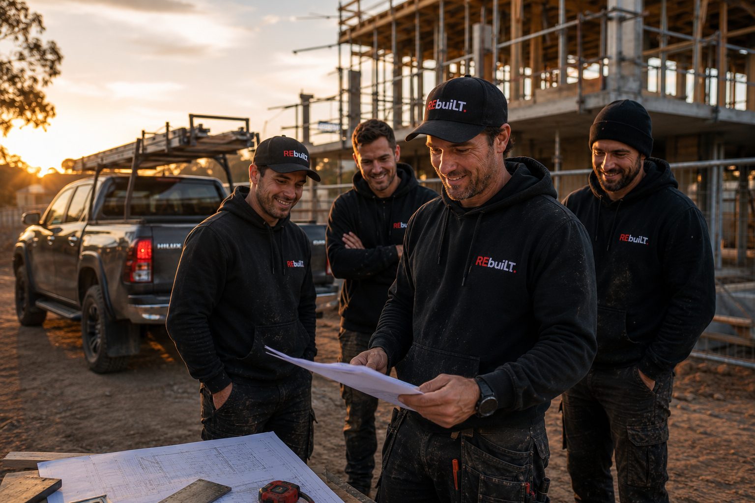REbuiLT. professional builders on site